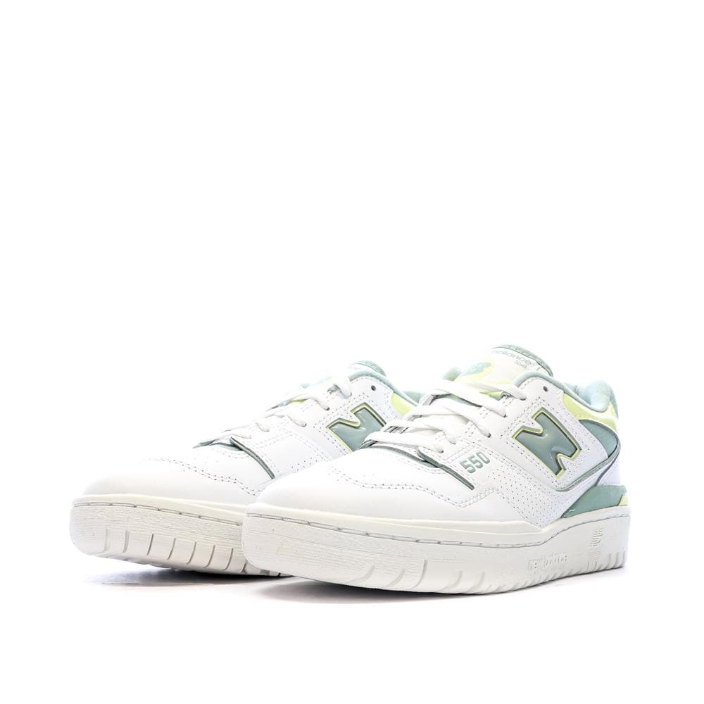 Baskets Blanches/Verte Femme New Balance 550 6