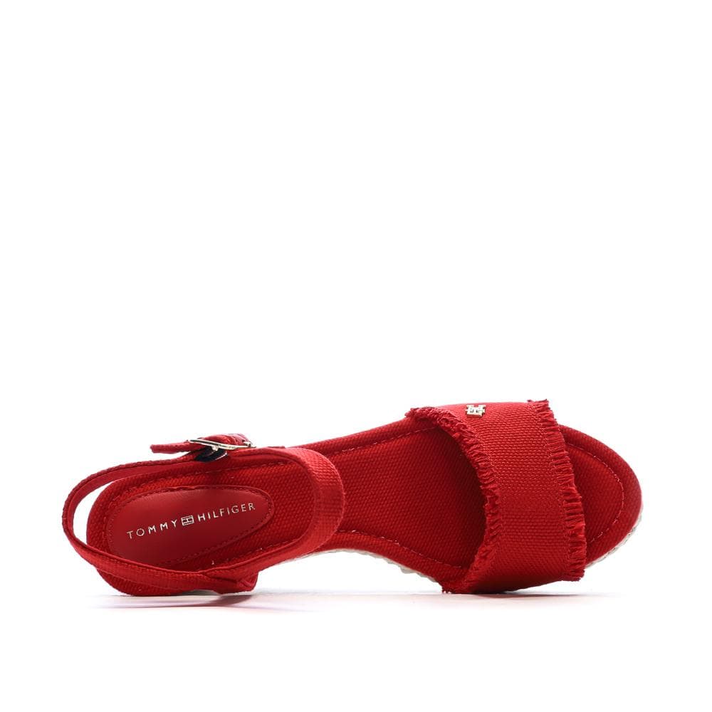Sandales à Talons Rouge Femme Tommy Hilfiger Wedgeee 4