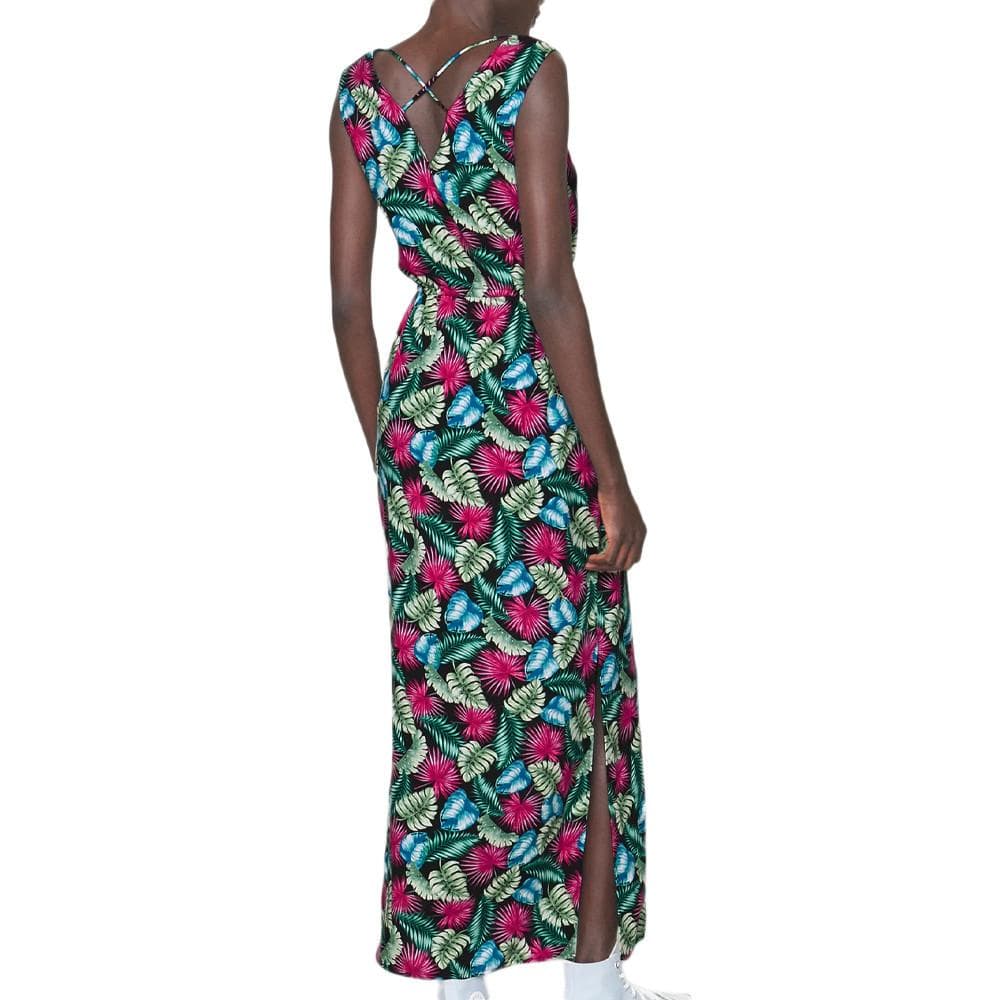 Robe Longue Noir/Rose Femme Vero Moda 10286770 2