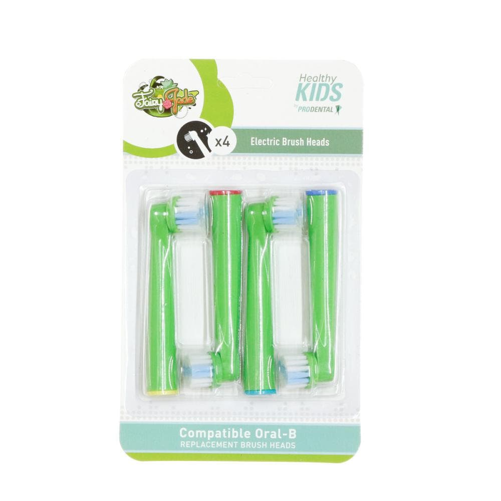 x4 Brossettes de Rechange Rotative Prodental Healthy Kids Fairy Jade 1