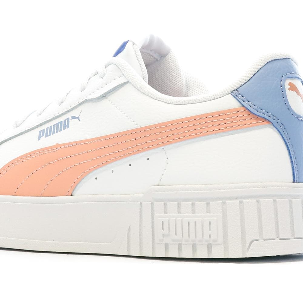 Baskets Blanches/Corail Femme Puma Carina 2.0 7
