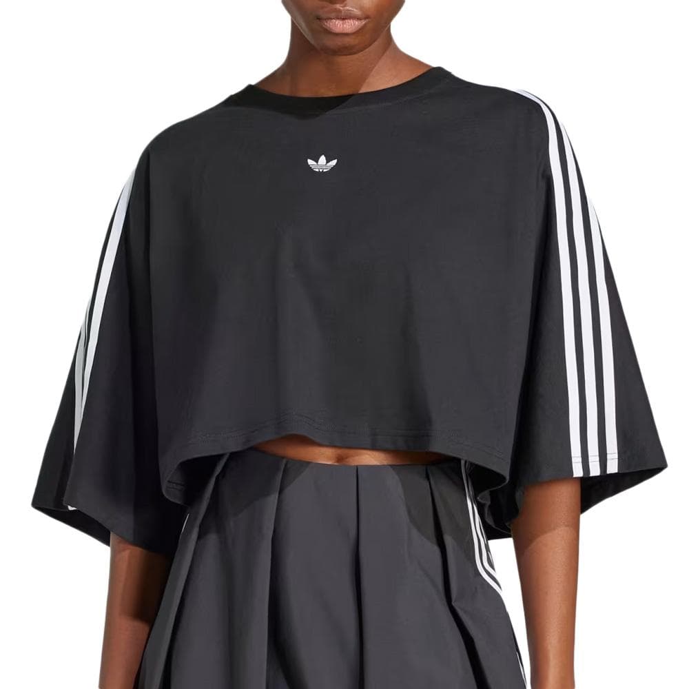 T-Shirt Noir Femme Adidas Boxy JY8884 1