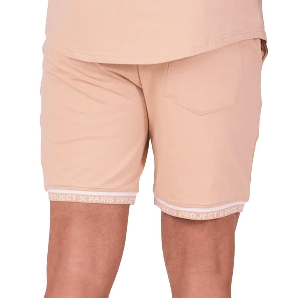 Short Rose Pêche/Blanc Homme Project X Paris WW 2