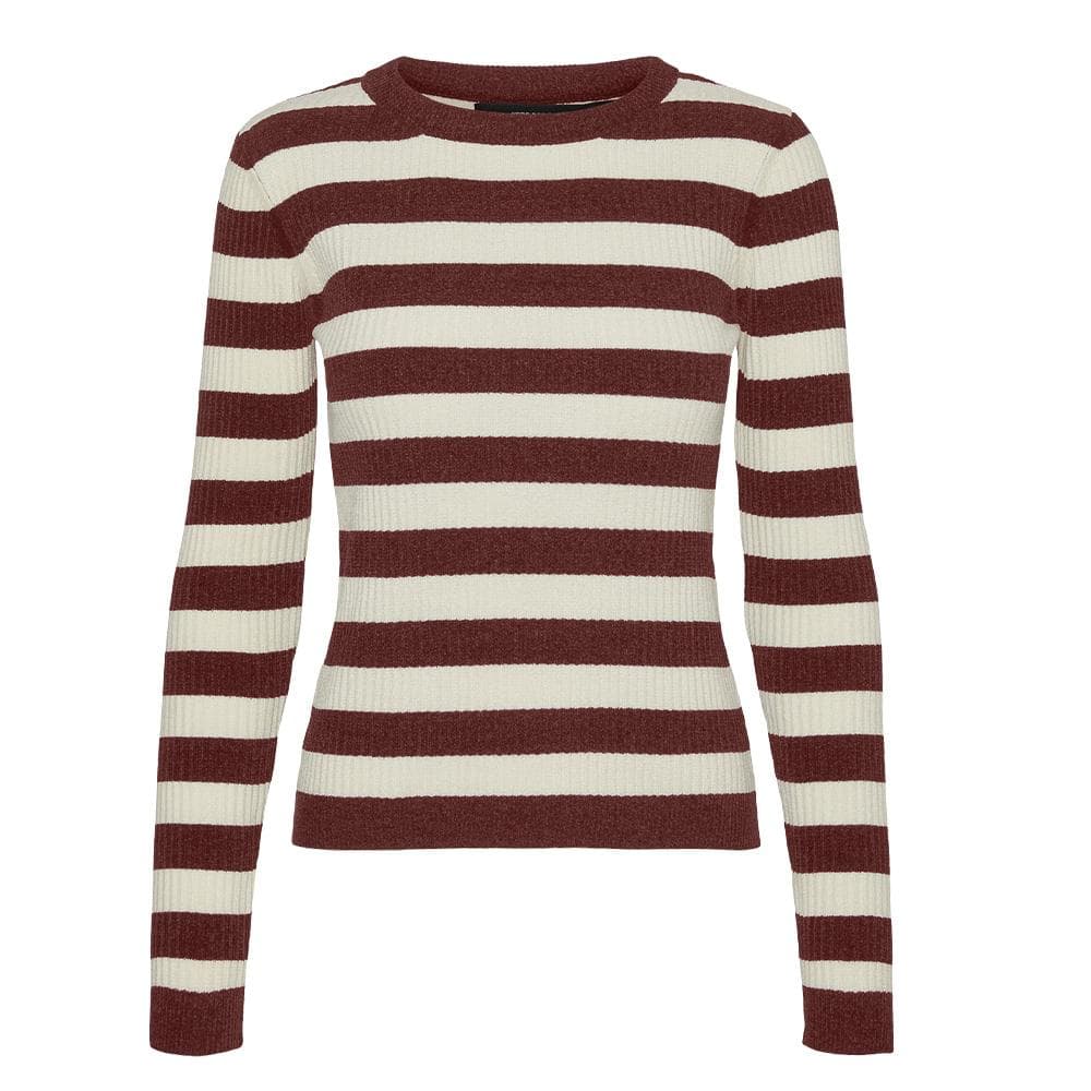 Pull Beige/Rouge Femme Vero Moda Chili 1