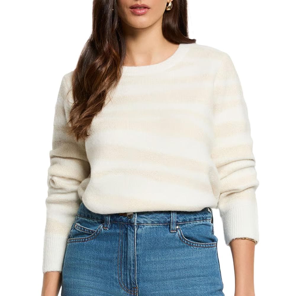 Pull Beige/Blanc Femme Morgan MTIGRA 1