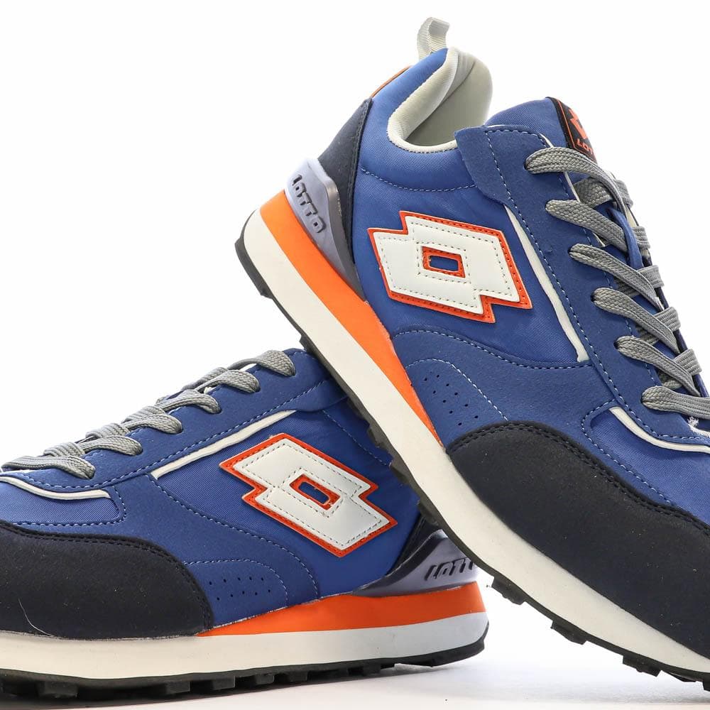 Baskets Bleu/Blanc/Orange Homme Lotto Twenty 5 7