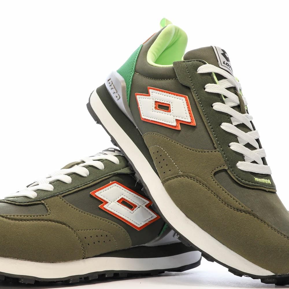 Baskets Kaki/Blanche Homme Lotto Twenty 5 7
