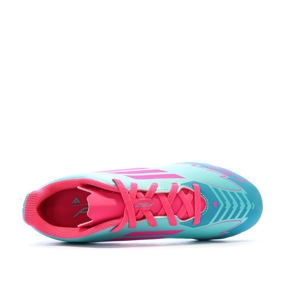 Chaussures de football Turquoises/Roses Enfant Adidas F50 Club 4