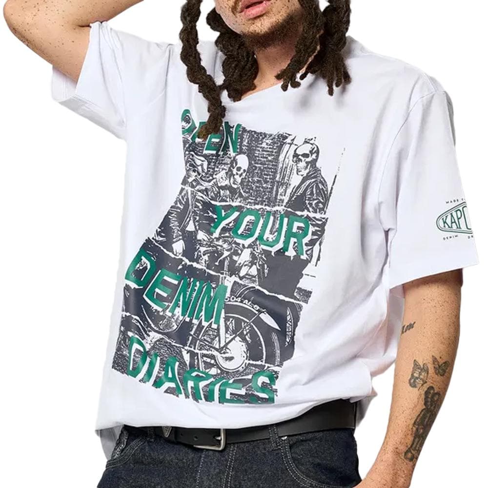 T-shirt Blanc/Marine Homme Kaporal VORTOH 1