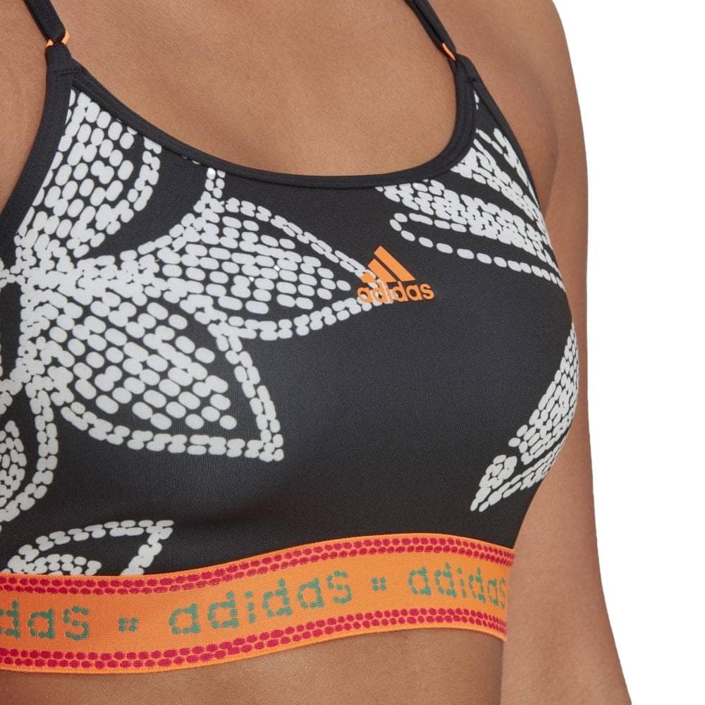 Brassière Noire/Grise à Motifs Femme Adidas Farm 3