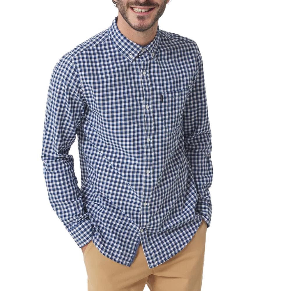 Chemise Blanche/Bleu Homme TBS Baltique 1