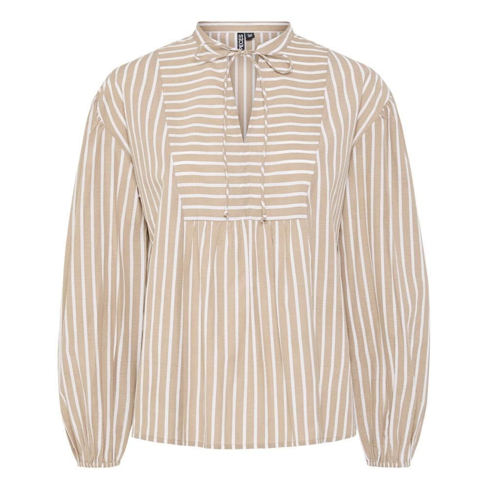 Blouse Blanc/Beige Femme Pieces Lilia 1