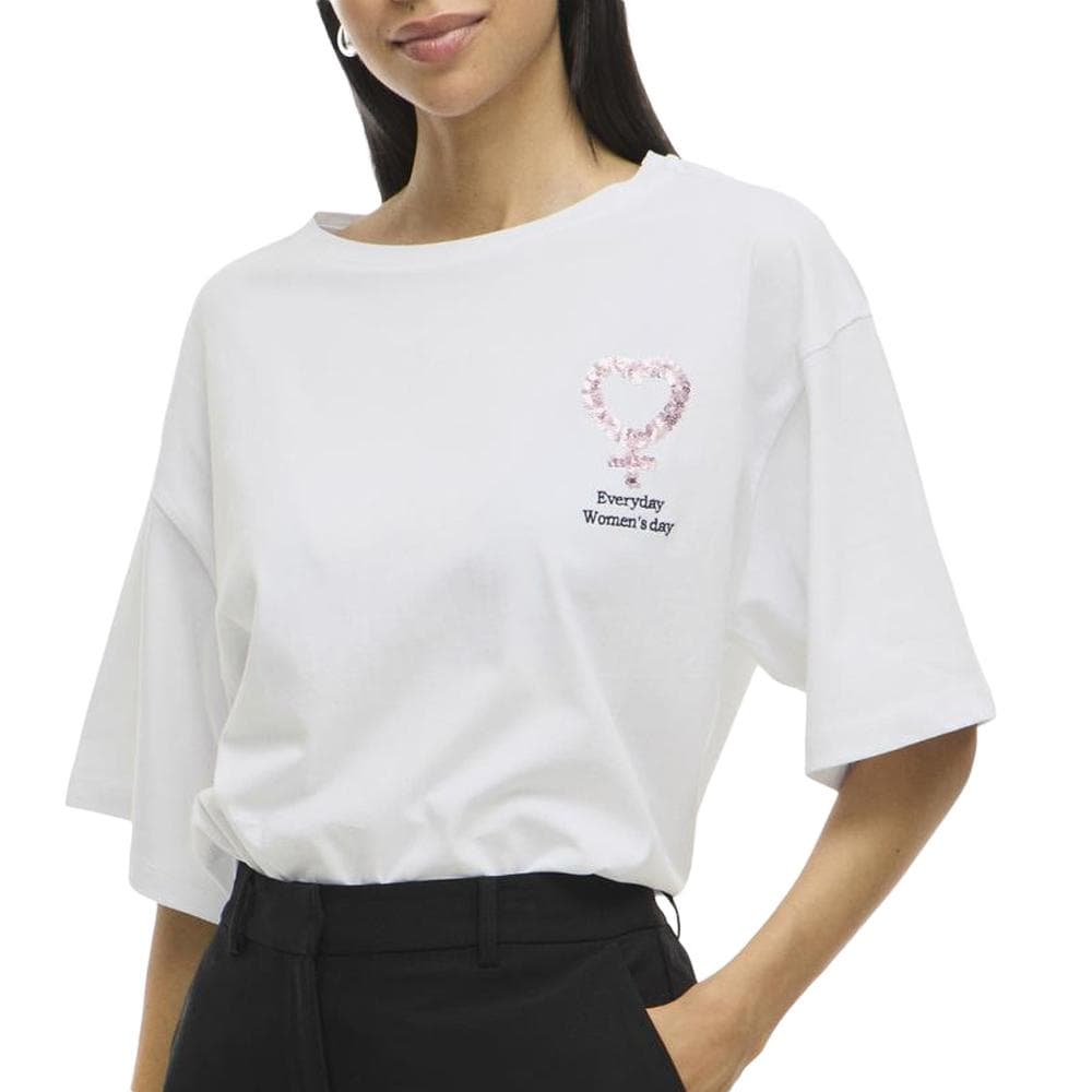 T-Shirt Blanc Femme Vila Vihabon 1