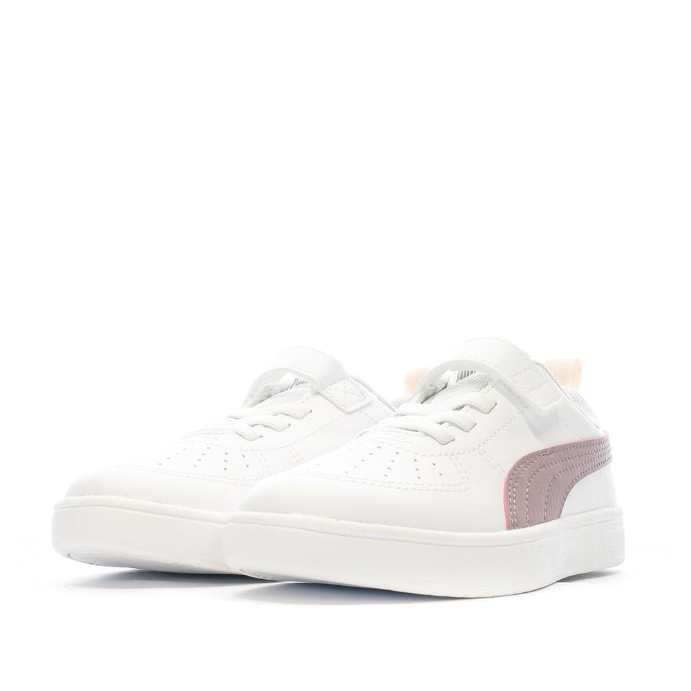 Baskets Blanches/Violet Fille Puma Rickie 6