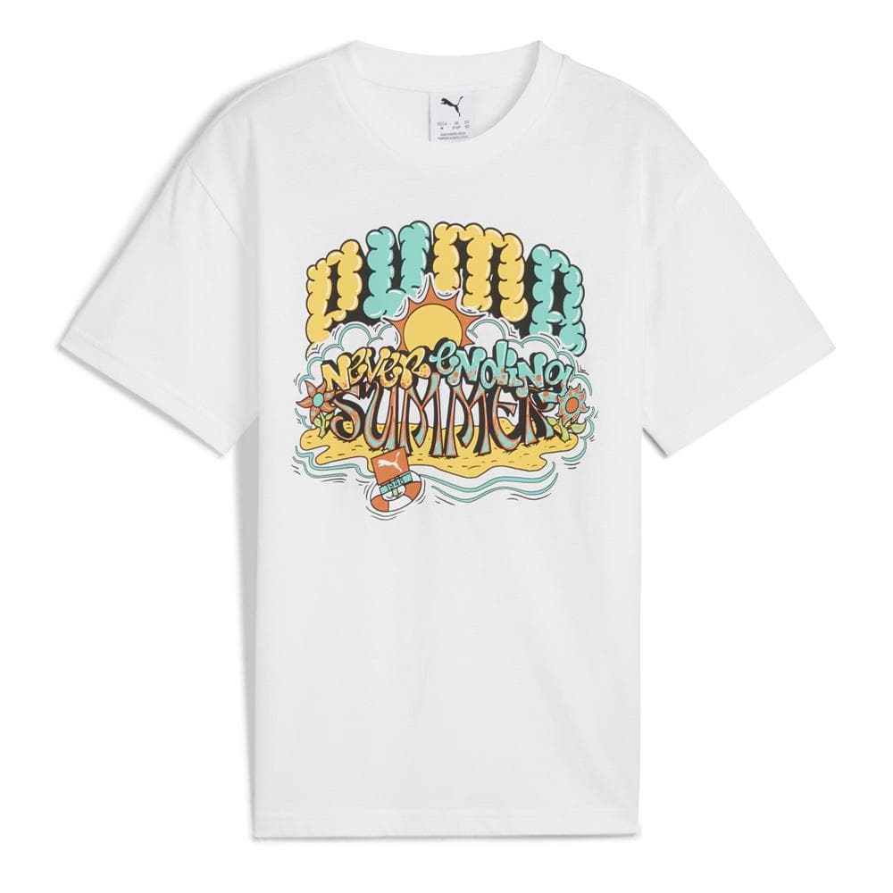 T-Shirt Blanc Garçon Puma Graphicss 1