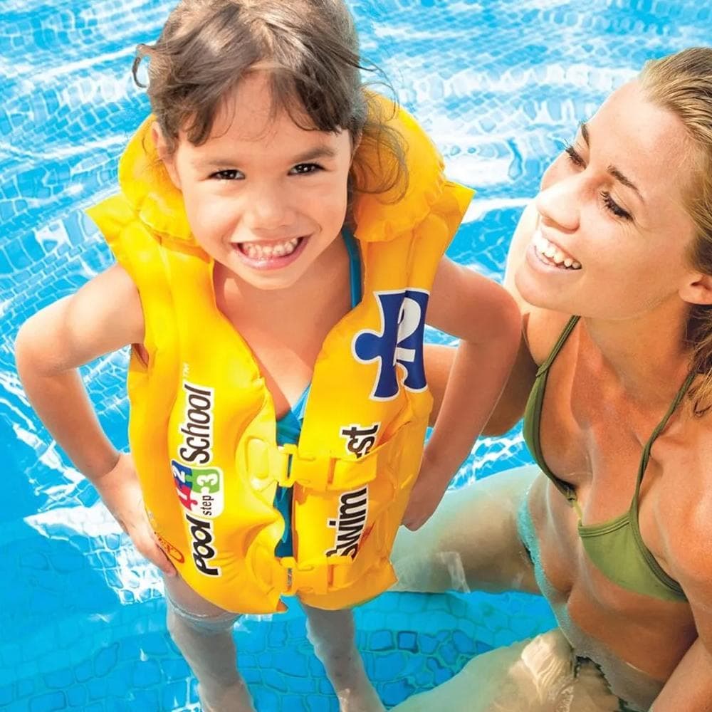 Gilet de natation bébé jaune Intex Pool School 2