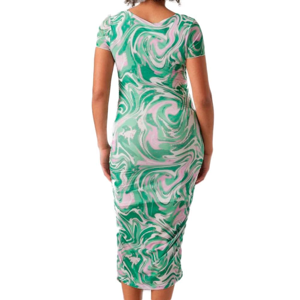Robe Verte/Blanche Femme Mamalicious Swan 2