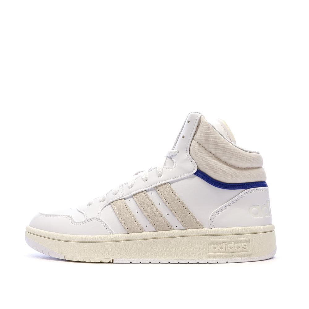 Baskets Blanches/Grises/Bleu Homme Adidas Hoops 1