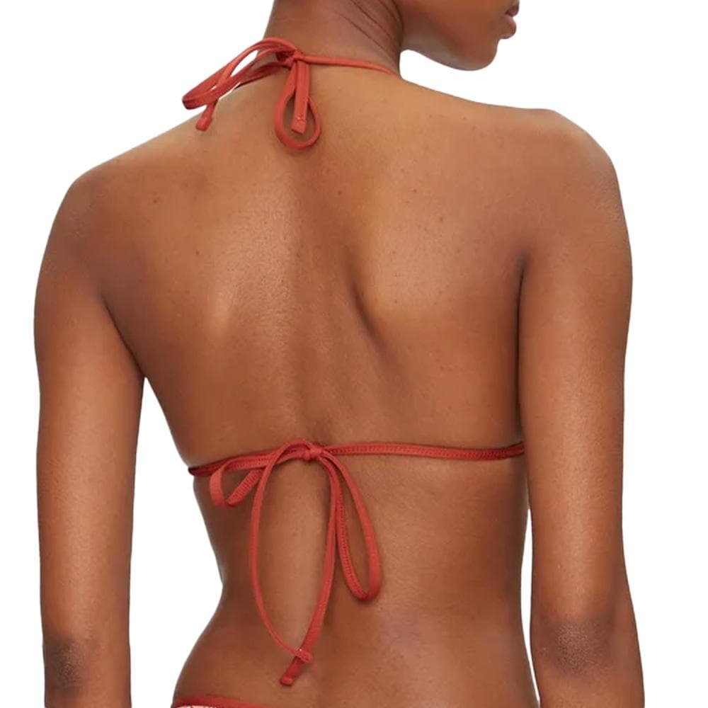 Haut de Bikini Terracotta Femme Lacoste Printed Jeresey 2