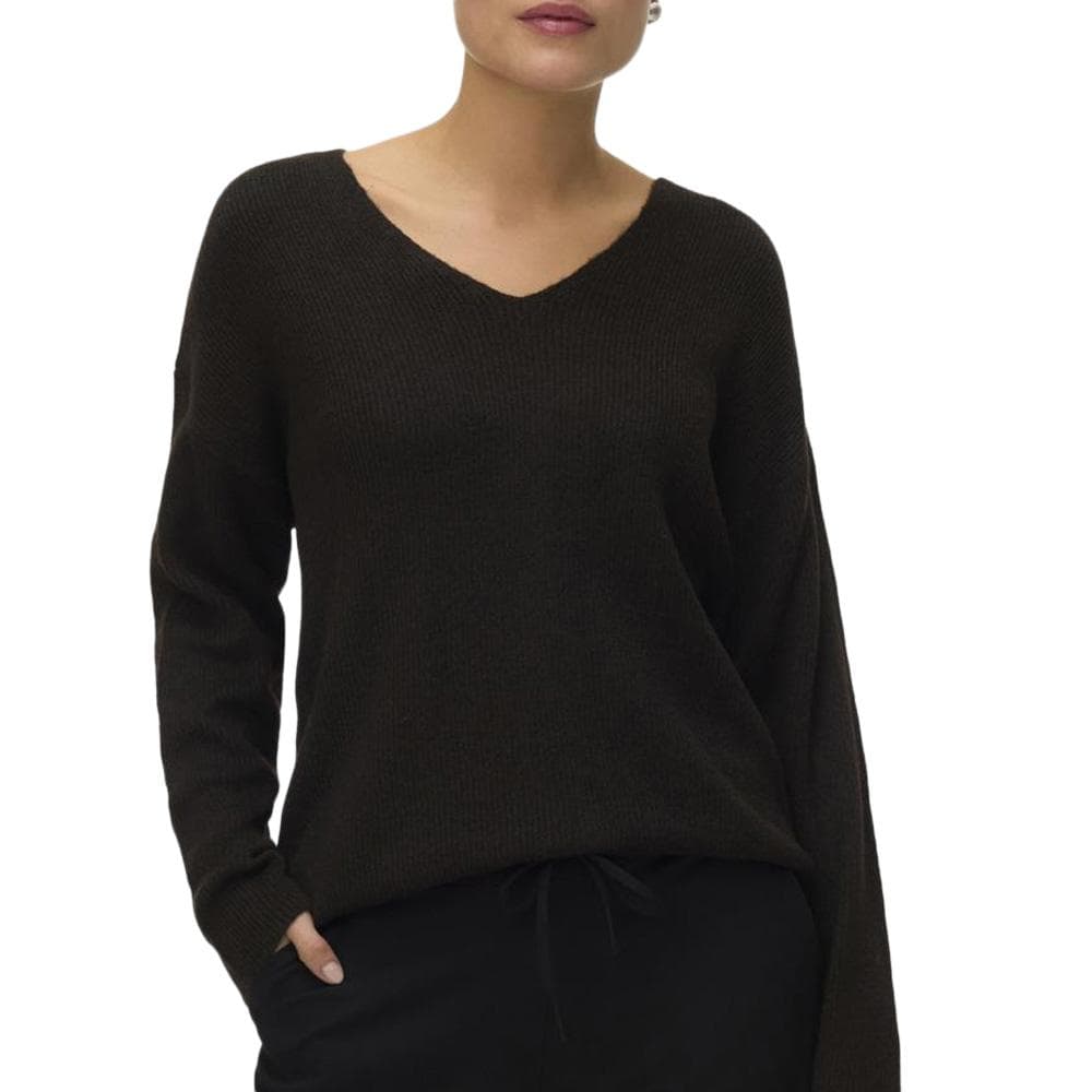 Pull Marron Femme Vero Moda Crewlefile 1