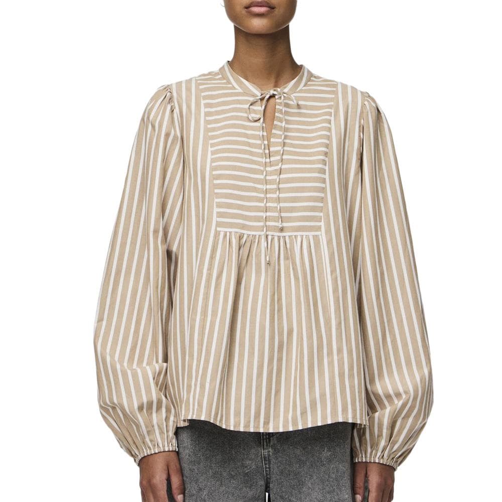 Blouse Blanc/Beige Femme Pieces Lilia 3