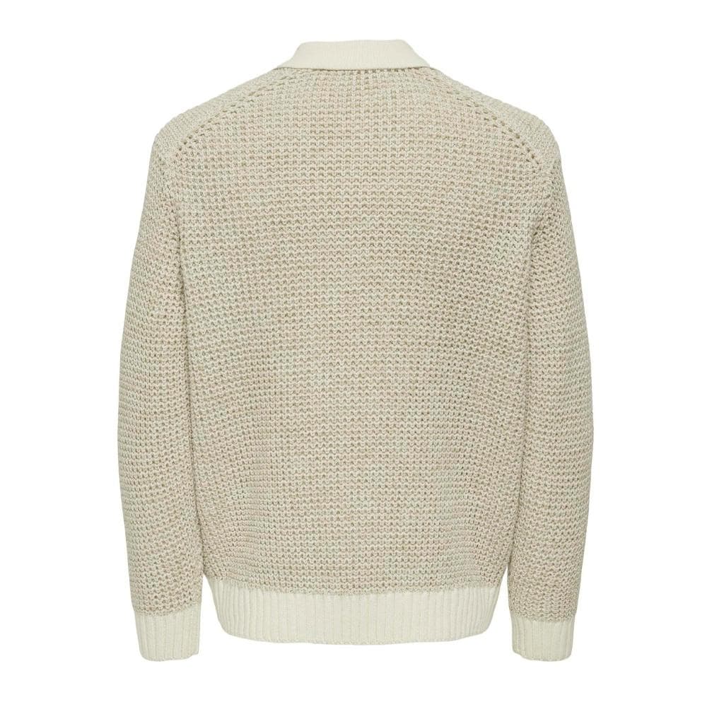 Polo Manches Longues Beige Homme Only & Sons Salf 2