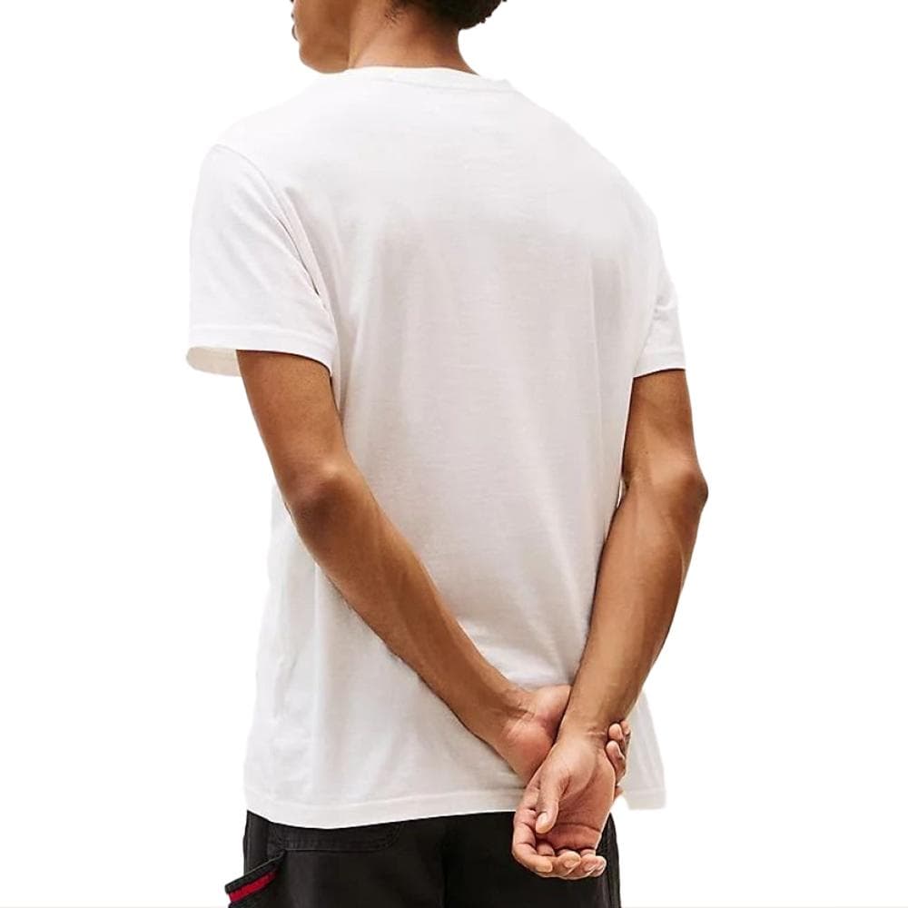T-shirt Ecru Homme Tommy Hilfiger Slim Linear YBL 2