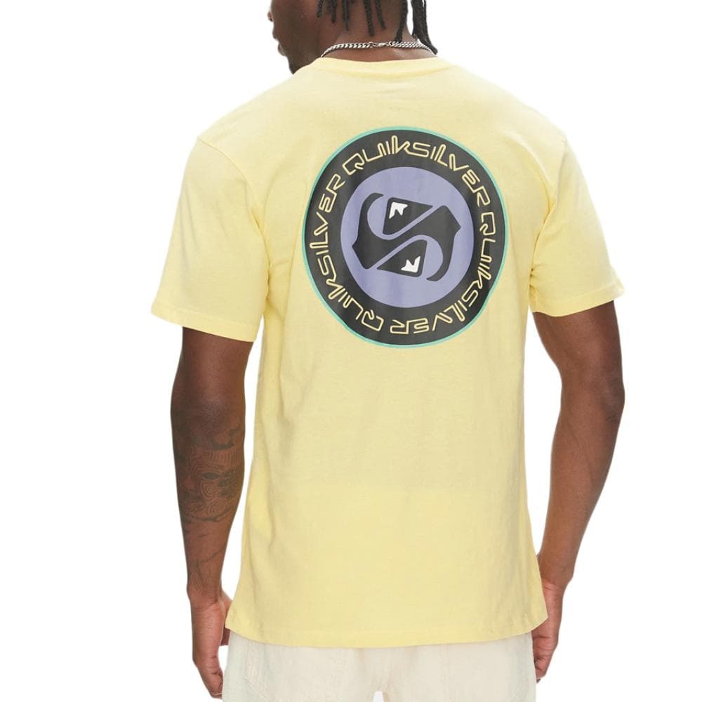 T-shirt Jaune Homme Quiksilver Circle Back 2