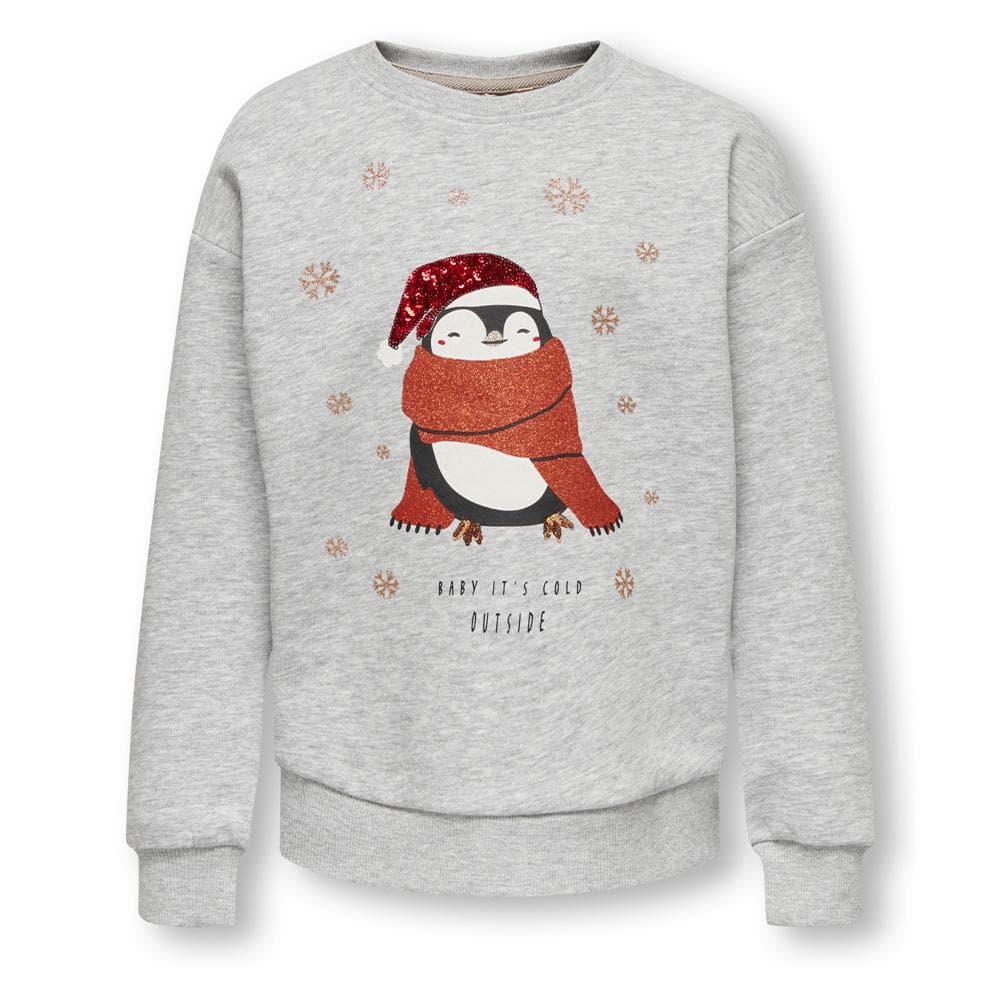 Sweat Gris Fille Kids ONLY Gyda 1