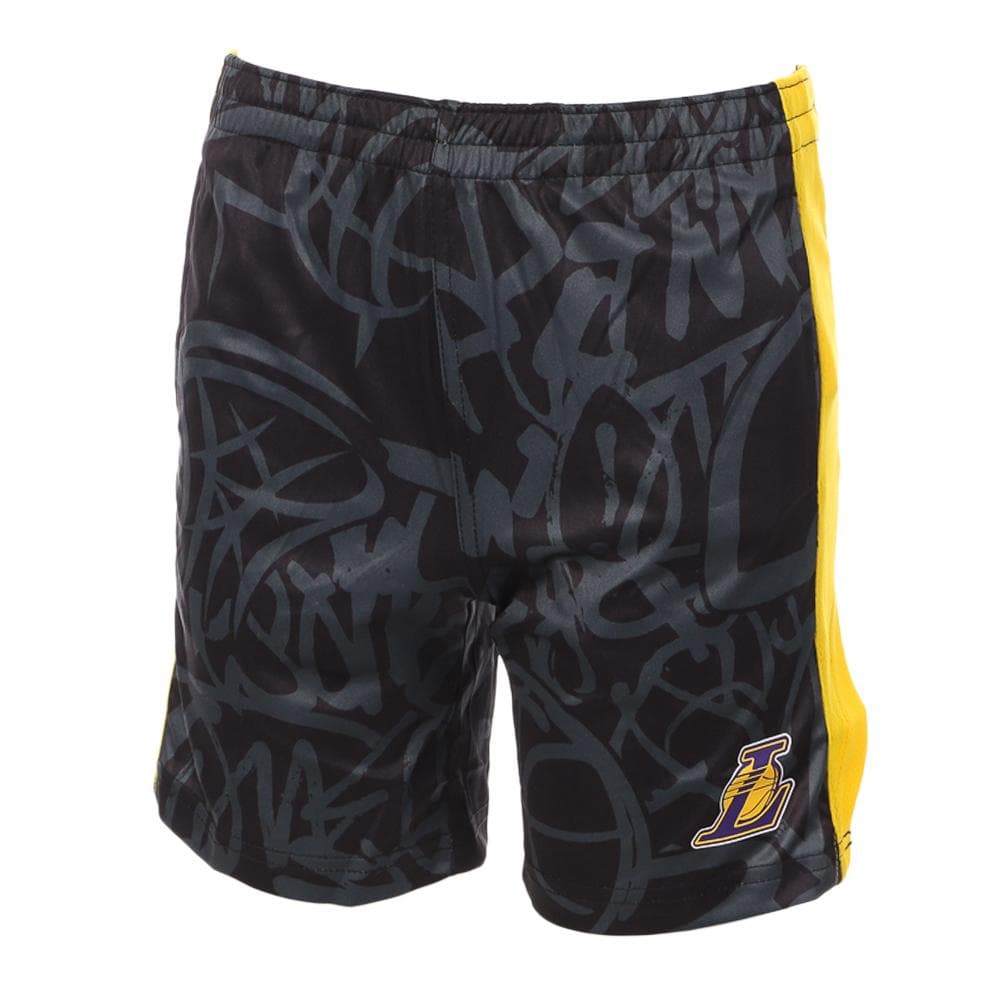 Short de Basketball Noir/Jaune Garçon NBA Los Angeles Lakers 1