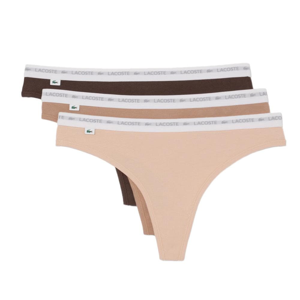 X3 Strings Beige Femme Lacoste Coton Stretch 1