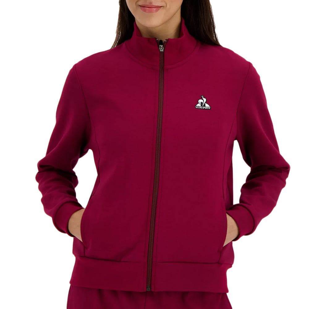 Sweat Zippé Bordeaux Femme Le Coq Sportif Heritage 1