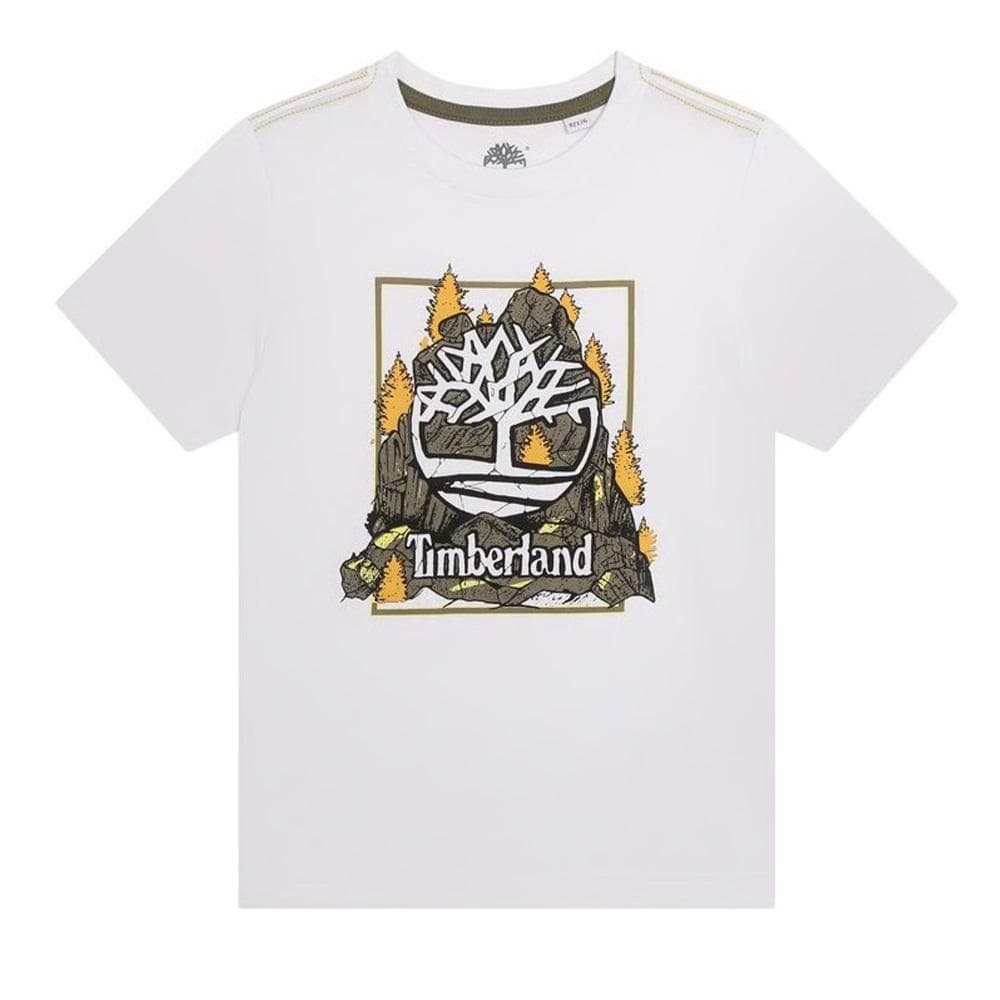 T-Shirt Blanc Garçon Timberland T60092 1