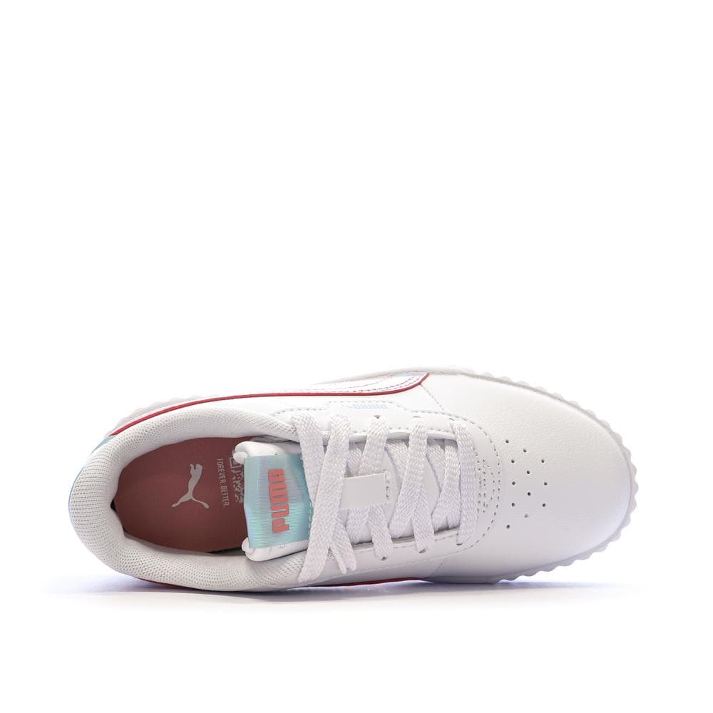 Baskets Blanches/Rose/Bleu Fille Puma Carina 3.0 4