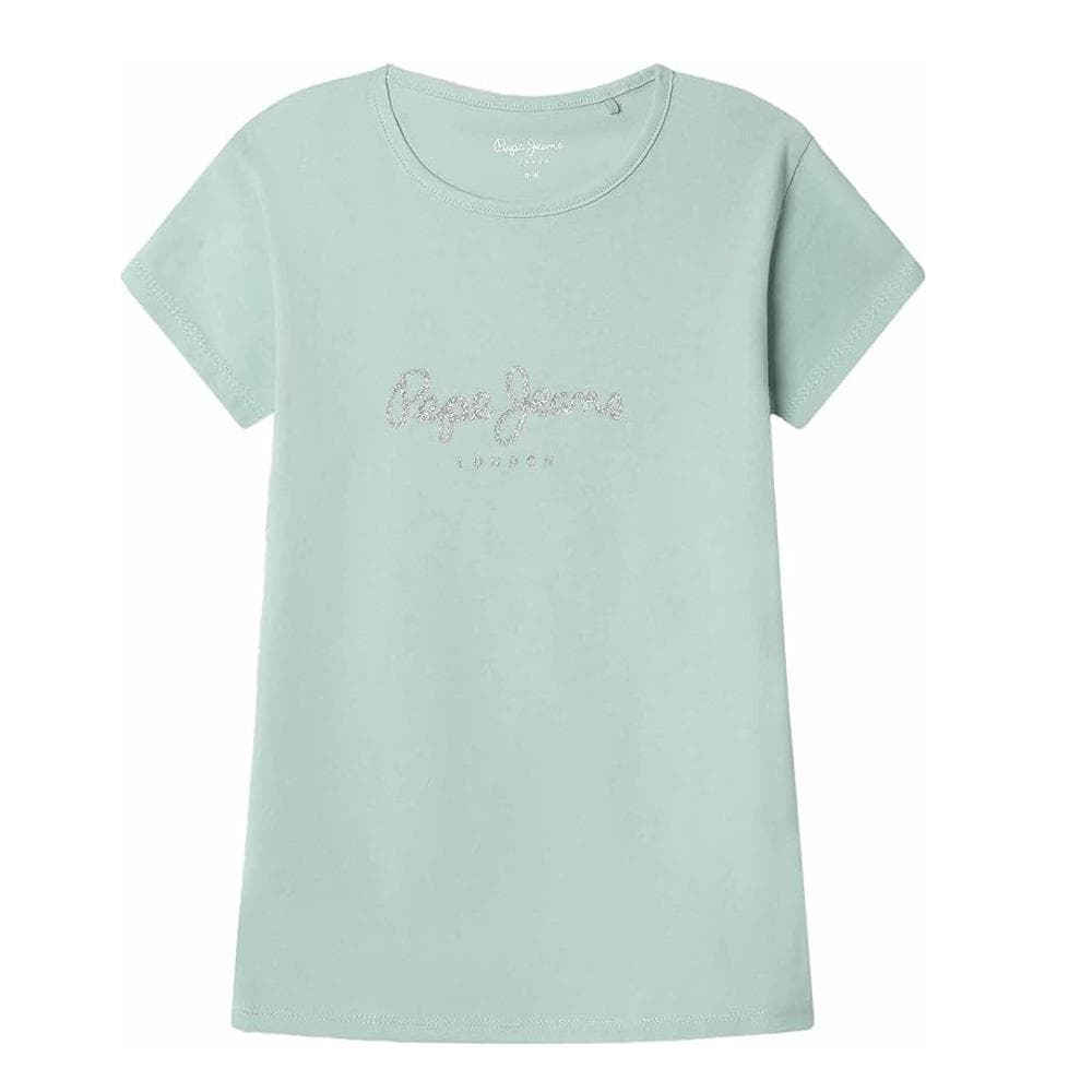 T-shirt Turquoise Fille Pepe Jeans Hana Glitter 1