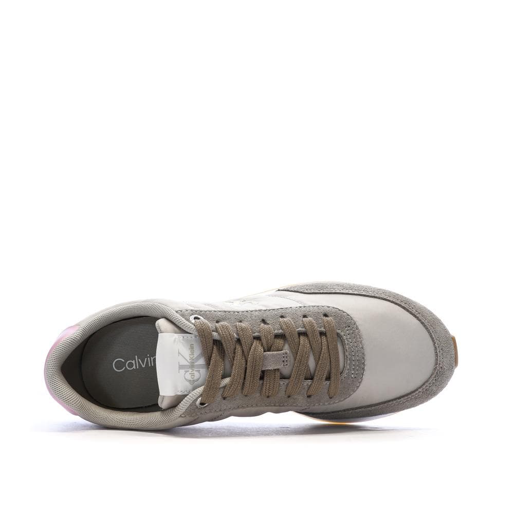 Baskets Grises/Roses Femme Calvin Klein Jeans Retro 4
