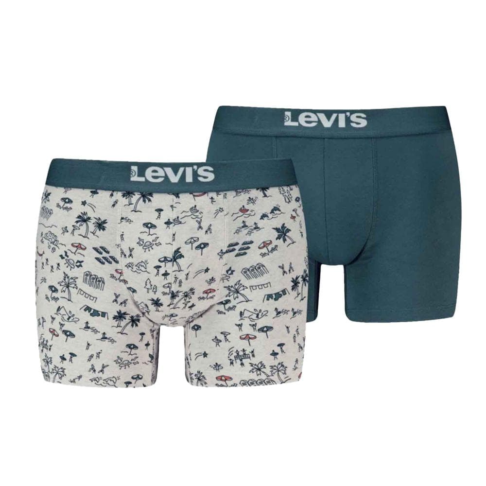 2x Boxers Gris/Bleu Homme Levi's Beach 1