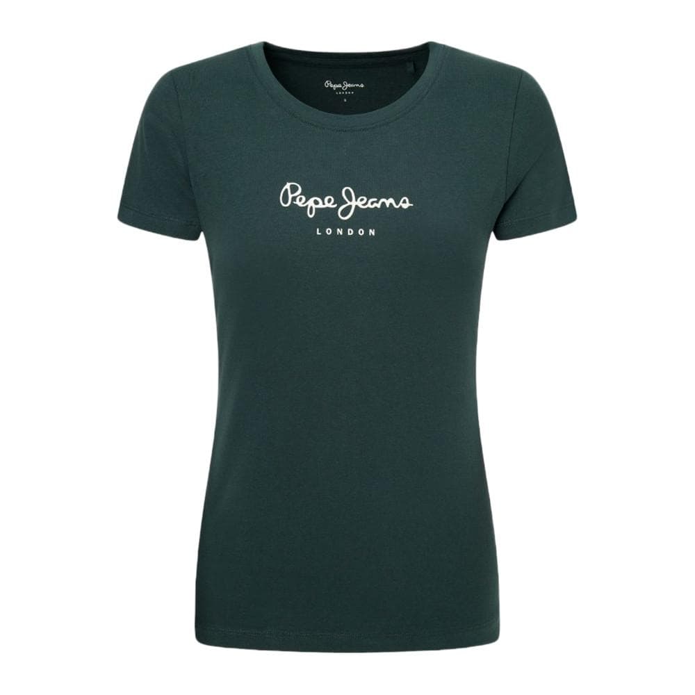 T-shirt Vert Foncé Femme Pepe Jeans New Virginia 1