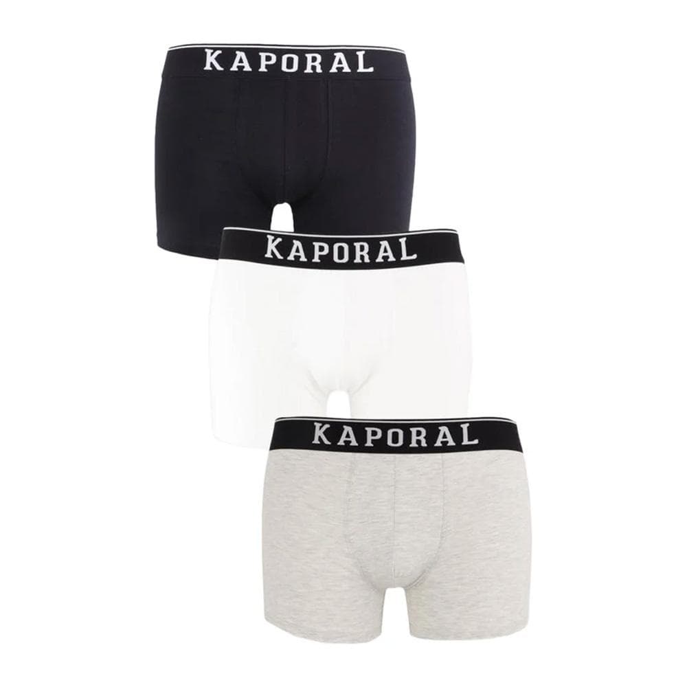 Lot x3 Boxers Noir/Blanc/Gris homme Kaporal QUADMH 1