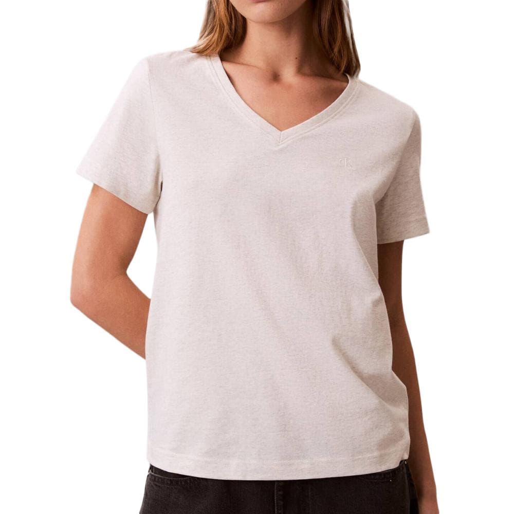 T-Shirt Gris Clair Femme Calvin Klein Jeans Archive LV047B205G 1