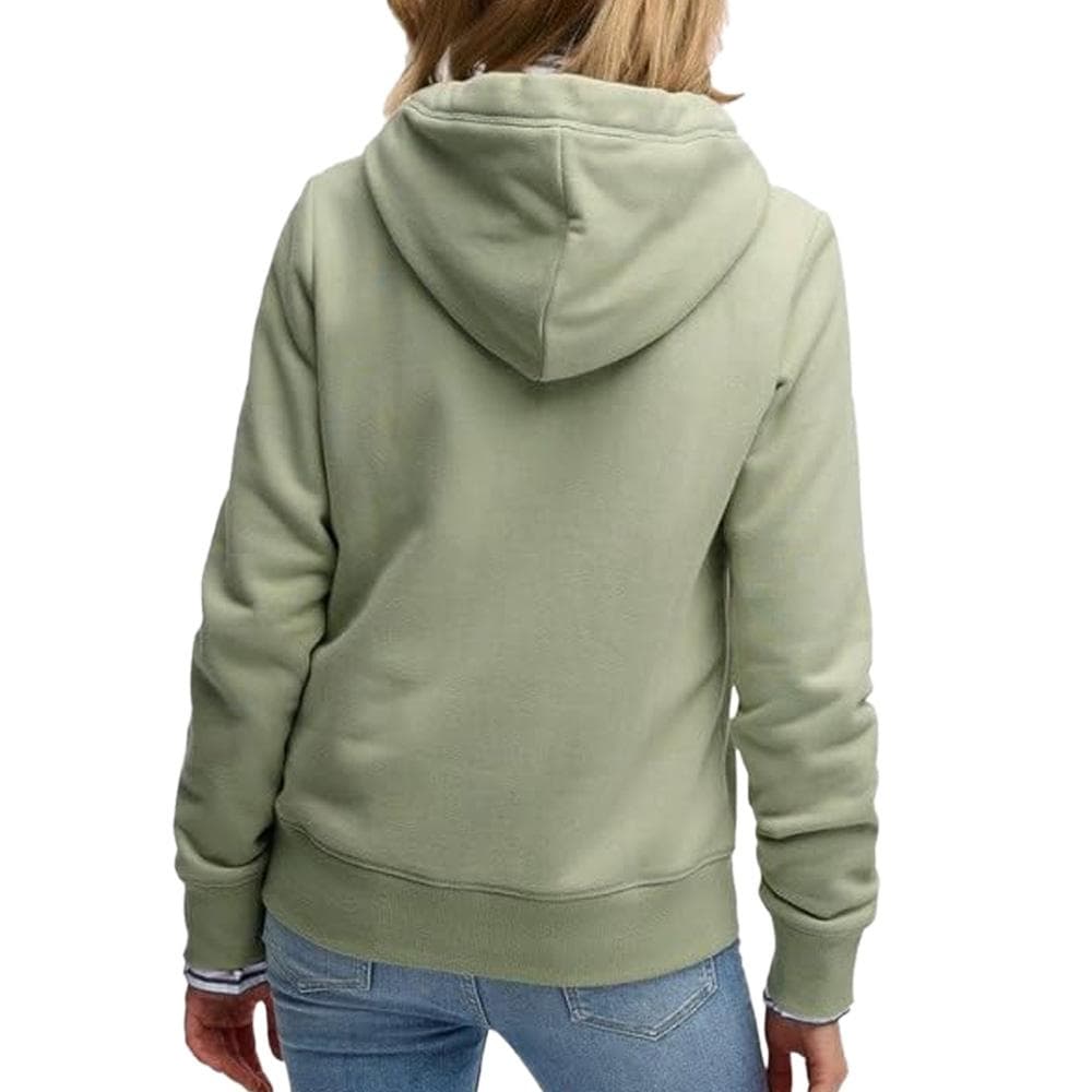 Sweat Vert Femme Superdry Essential Logo Ziphood Hb 2