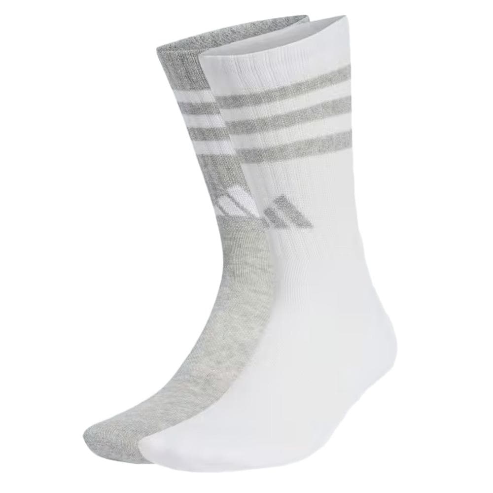 2x Paires de Chaussettes Blanches/Grises Mixte Adidas IY7819 1