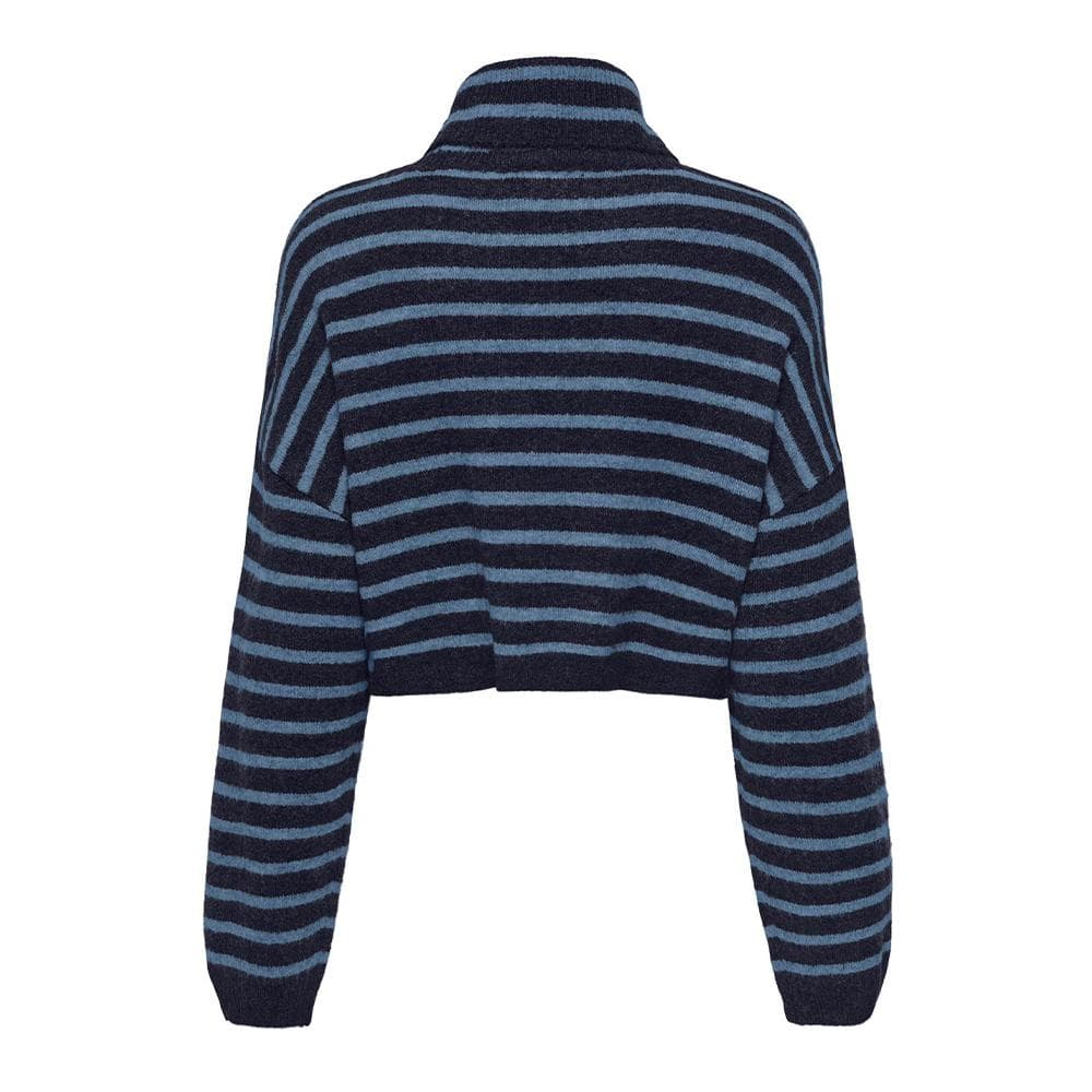 Pull Col roulé Bleu/Noir Femme Only Talio 2