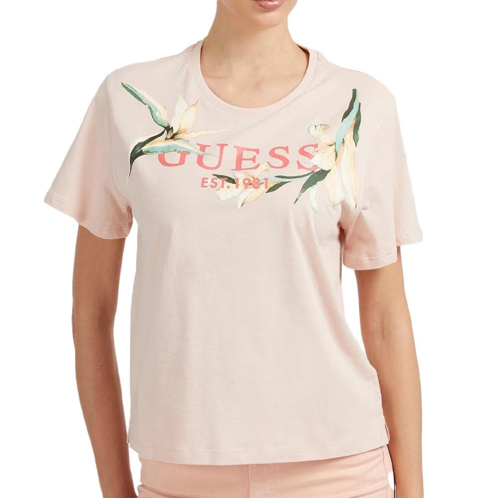 T-shirt Rose Femme Guess W3GI43JA914 1