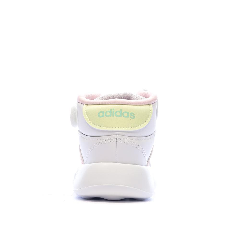 Baskets Blanches/Roses/Turquoises Fille Adidas Grand Court Mid 3
