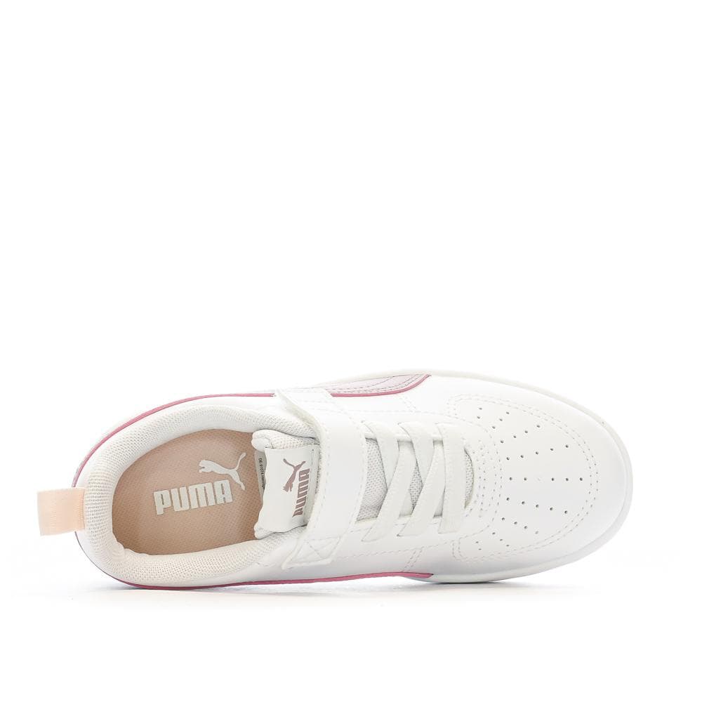 Baskets Blanches/Violet Fille Puma Rickie 4