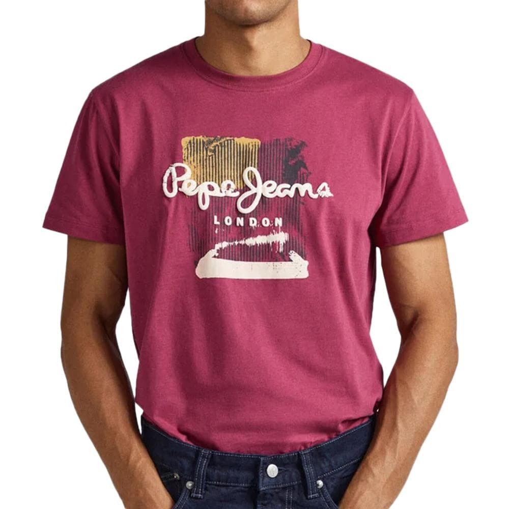 T-shirt Bordeaux Homme Pepe jeans Melbourne 1