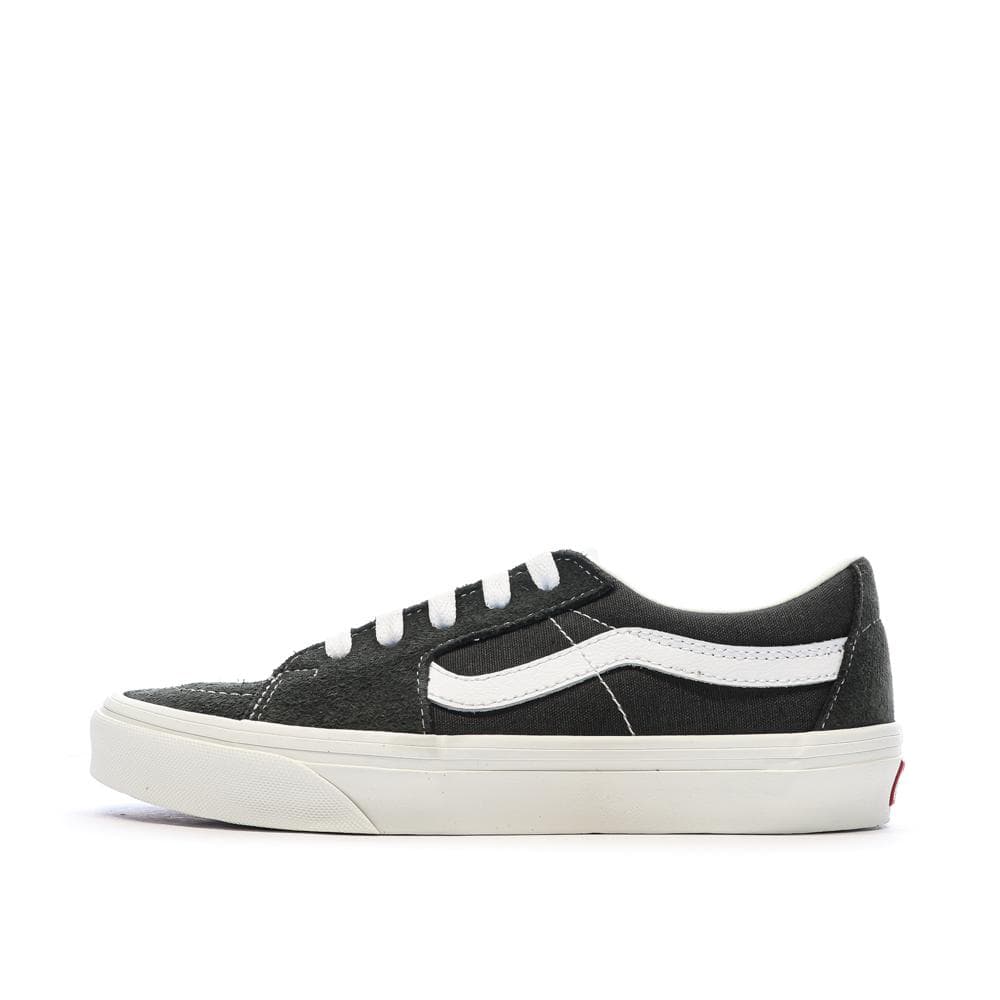 Baskets Gris/Blanc Femme Vans Sk8-low Canva 1