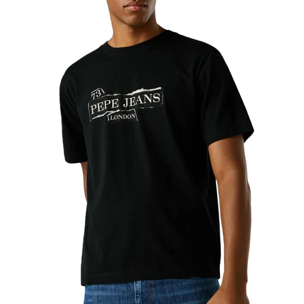 T-Shirt Noir Homme Pepe jeans Griffin 1