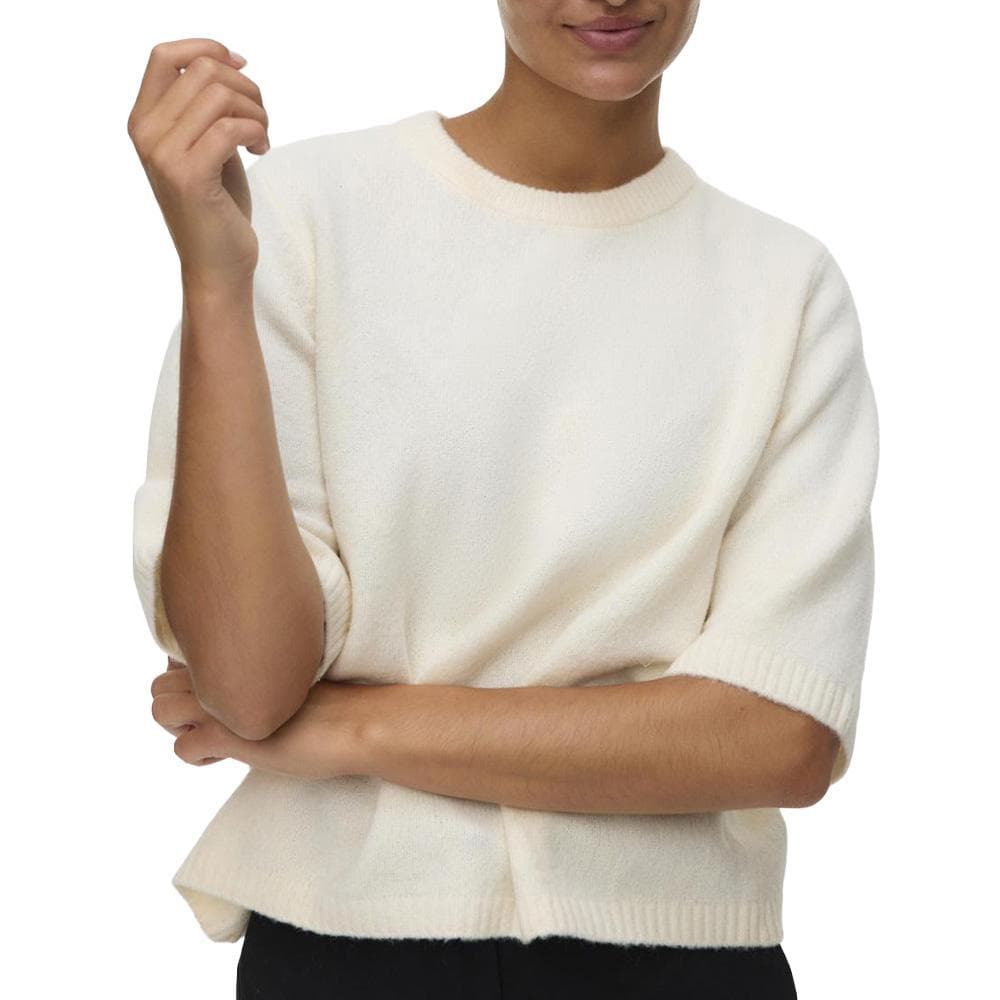 Pull Manches Courtes Beige Femme Vero Moda Boom 1